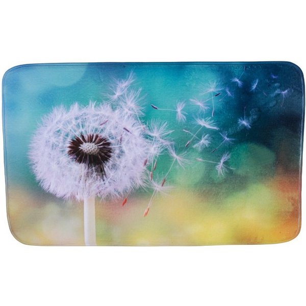 Sanilo Badematte Pusteblume, rutschhemmend, waschbar, schnelltrocknend, Polyester, rechteckig, sehr weich, hochwertig & modern, 50 x 80 cm oder 70 x 110 cm