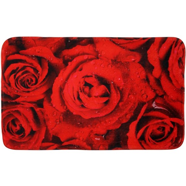 Sanilo Badematte Rosen, 50 x 80 cm, sehr weich, rutschfest, waschbar und schnelltrocknend, Polyester