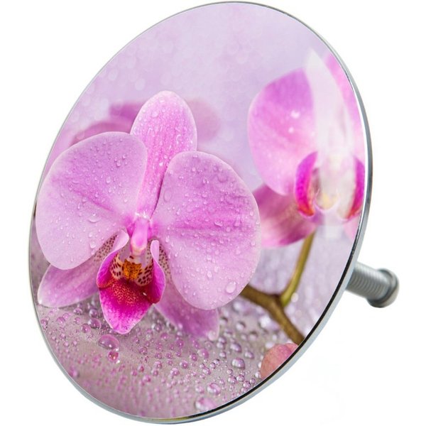 Sanilo Badewannenstöpsel Blooming, Ø 7.2 cm, hochwertig, universell, mit Motiv, 100% wasserdicht
