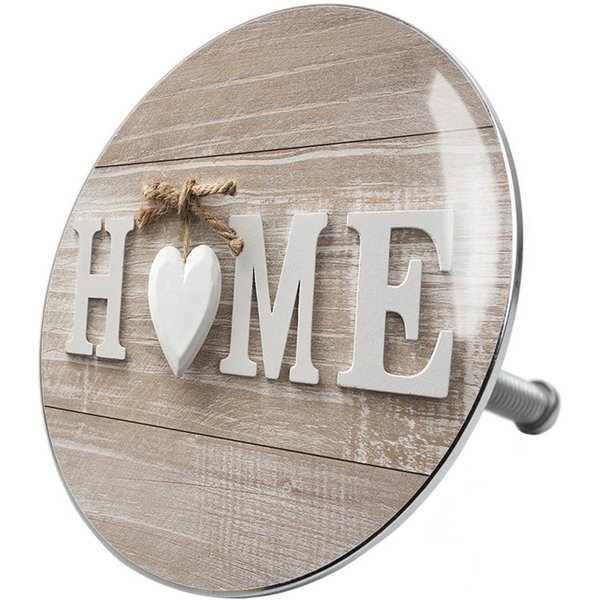 Sanilo Badewannenstöpsel Home, Ø 7.2 cm, hochwertig, universell, mit Motiv, 100% wasserdicht