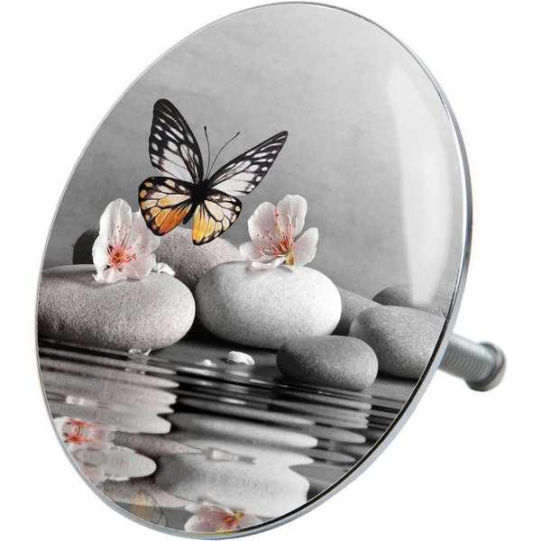 Sanilo Badewannenstöpsel Vanesa, Ø 7,2 cm, hochwertig, universell, mit Motiv, 100% wasserdicht