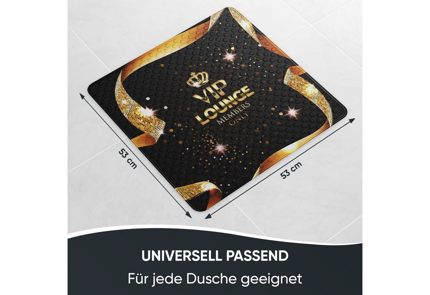 Sanilo Duschmatte mit Motiv, viele schöne Badematten zur Auswahl, rutschfeste & sichere Badematte, hochwertig, Kunststoff PVC, quadratisch, 230 extra starke Sau – Bild 3 von 5