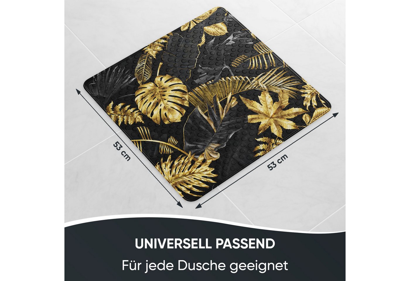 Sanilo Duschmatte mit Motiv, viele schöne Badematten zur Auswahl, rutschfeste & sichere Badematte, hochwertig, Kunststoff PVC, quadratisch, 230 extra starke Sau – Bild 3 von 5