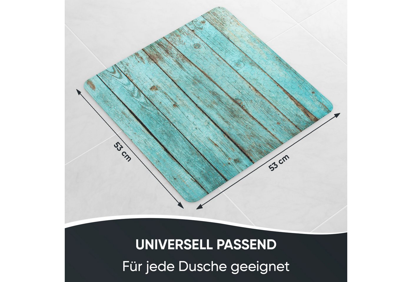 Sanilo Duschmatte mit Motiv, viele schöne Badematten zur Auswahl, rutschfeste & sichere Badematte, hochwertig, Kunststoff PVC, quadratisch, 230 extra starke Sau – Bild 3 von 5