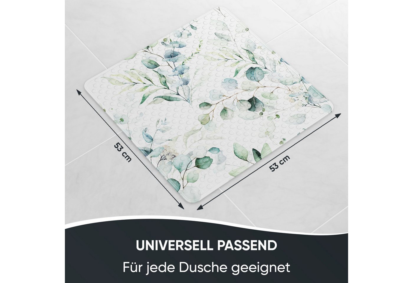 Sanilo Duschmatte mit Motiv, viele schöne Badematten zur Auswahl, rutschfeste & sichere Badematte, hochwertig, Kunststoff PVC, quadratisch, 230 extra starke Sau – Bild 3 von 5