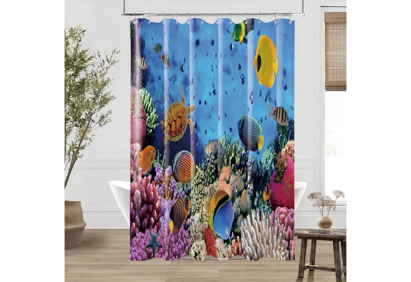 Sanilo Duschvorhang 180 x 200 cm, viele schöne Duschvorhänge zur Auswahl Breite 180 cm, 100% wasserdicht, Anti-Schimmel-Effekt, hochwertige Qualität – Bild 2 von 5