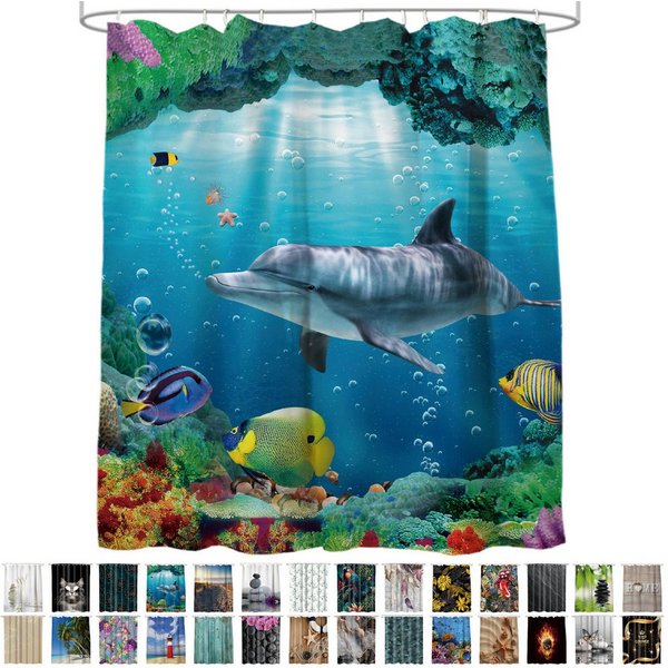 Sanilo Duschvorhang 180 x 200 cm, viele schöne Duschvorhänge zur Auswahl Breite 180 cm, 100% wasserdicht, Anti-Schimmel-Effekt, hochwertige Qualität