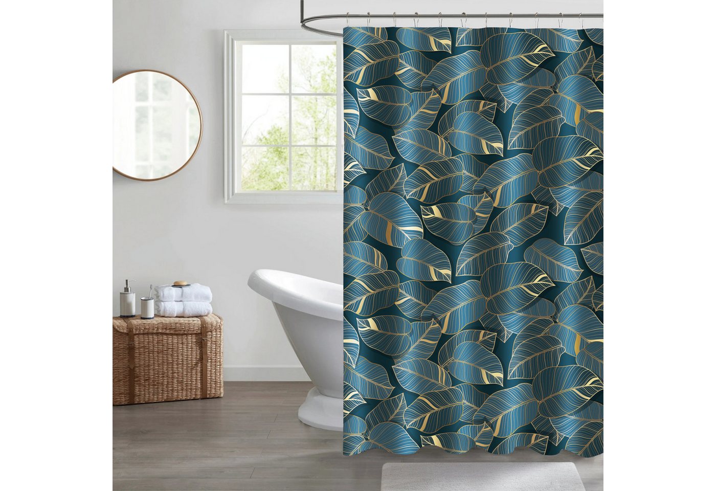 Sanilo Duschvorhang 180 x 200 cm, viele schöne Duschvorhänge zur Auswahl Breite 180 cm, 100% wasserdicht, Anti-Schimmel-Effekt, hochwertige Qualität – Bild 2 von 5