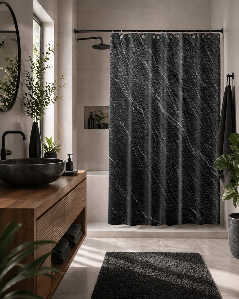 Sanilo Duschvorhang 180 x 200 cm, viele schöne Duschvorhänge zur Auswahl Breite 180 cm, 100% wasserdicht, Anti-Schimmel-Effekt, hochwertige Qualität – Bild 3 von 5