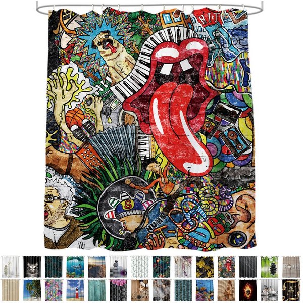 Sanilo Duschvorhang 180 x 200 cm, viele schöne Duschvorhänge zur Auswahl Breite 180 cm, 100% wasserdicht, Anti-Schimmel-Effekt, hochwertige Qualität