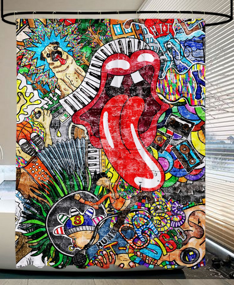 Sanilo Duschvorhang 180 x 200 cm, viele schöne Duschvorhänge zur Auswahl Breite 180 cm, 100% wasserdicht, Anti-Schimmel-Effekt, hochwertige Qualität – Bild 3 von 5