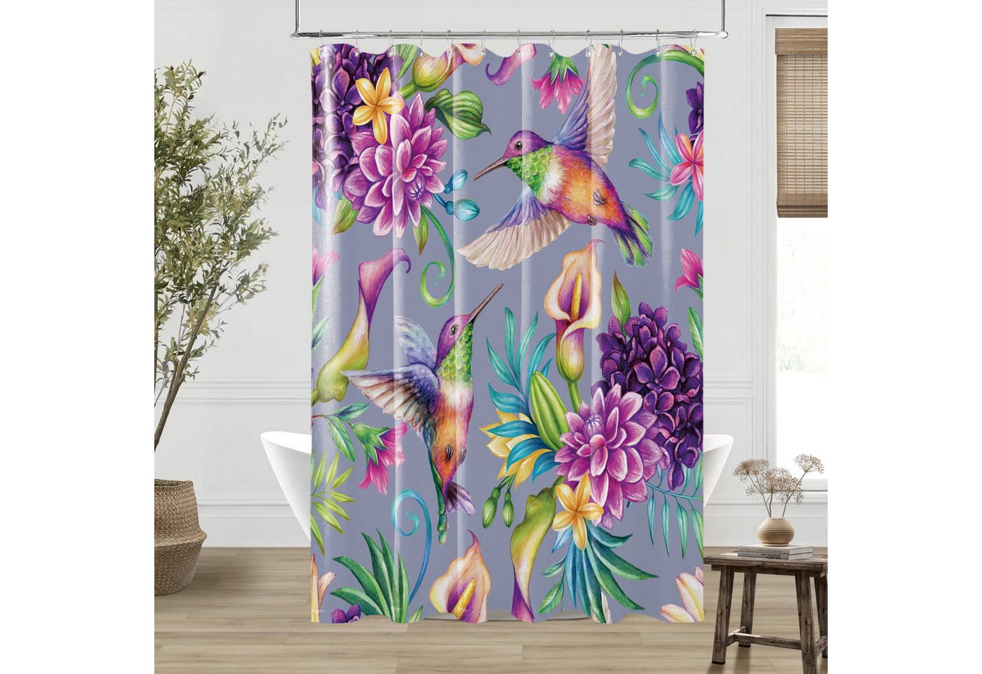 Sanilo Duschvorhang 180 x 200 cm, viele schöne Duschvorhänge zur Auswahl Breite 180 cm, 100% wasserdicht, Anti-Schimmel-Effekt, hochwertige Qualität – Bild 2 von 5