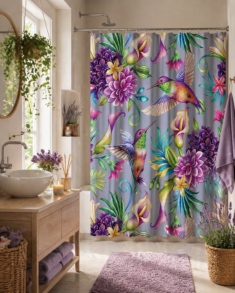 Sanilo Duschvorhang 180 x 200 cm, viele schöne Duschvorhänge zur Auswahl Breite 180 cm, 100% wasserdicht, Anti-Schimmel-Effekt, hochwertige Qualität – Bild 3 von 5
