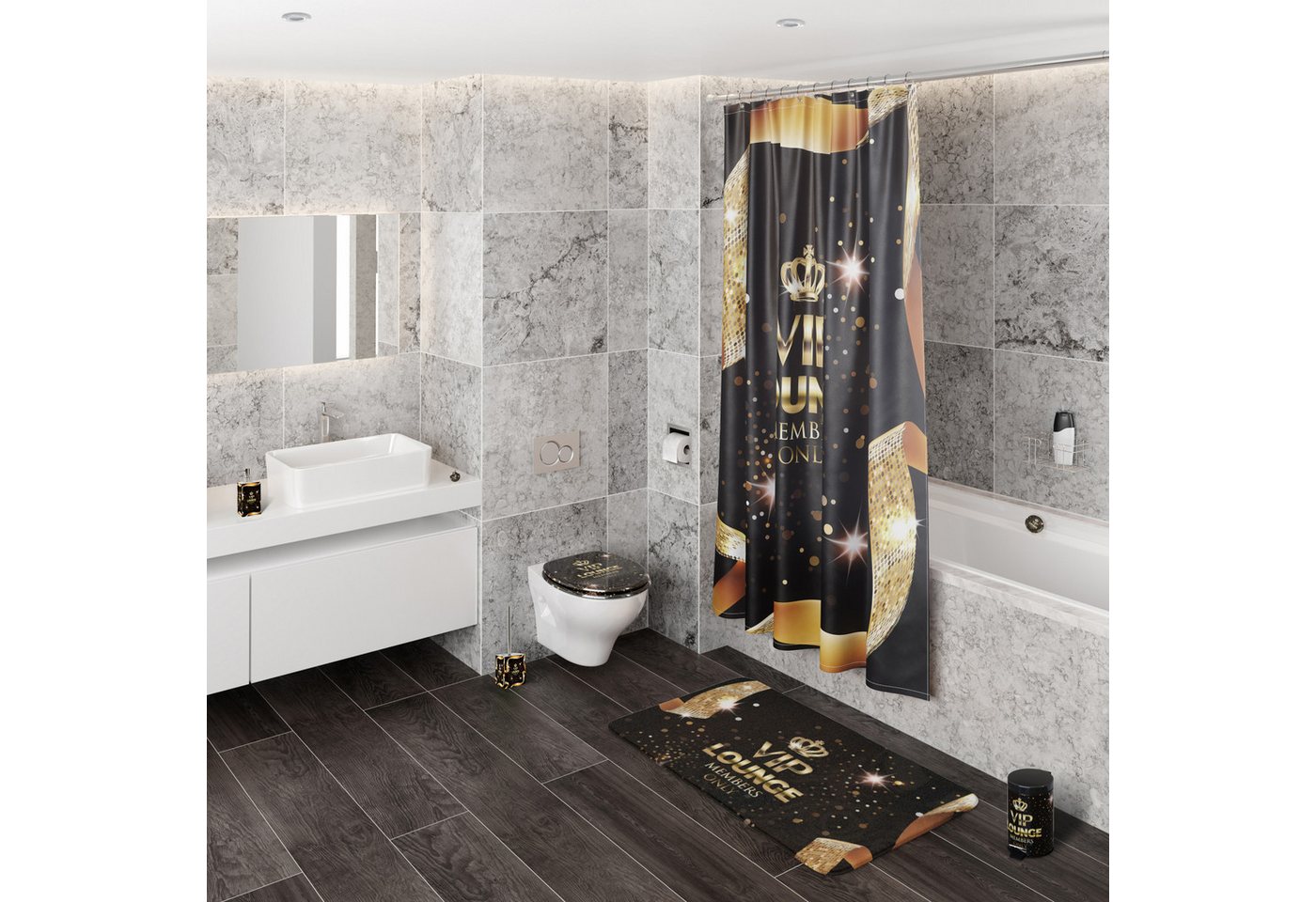 Sanilo Duschvorhang 180 x 200 cm, viele schöne Duschvorhänge zur Auswahl Breite 180 cm, 100% wasserdicht, Anti-Schimmel-Effekt, hochwertige Qualität – Bild 4 von 5