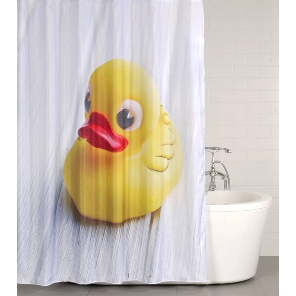 Sanilo Duschvorhang Ente 180 x 200 cm, 100% wasserdicht, Anti-Schimmel-Effekt, hochwertige Qualität