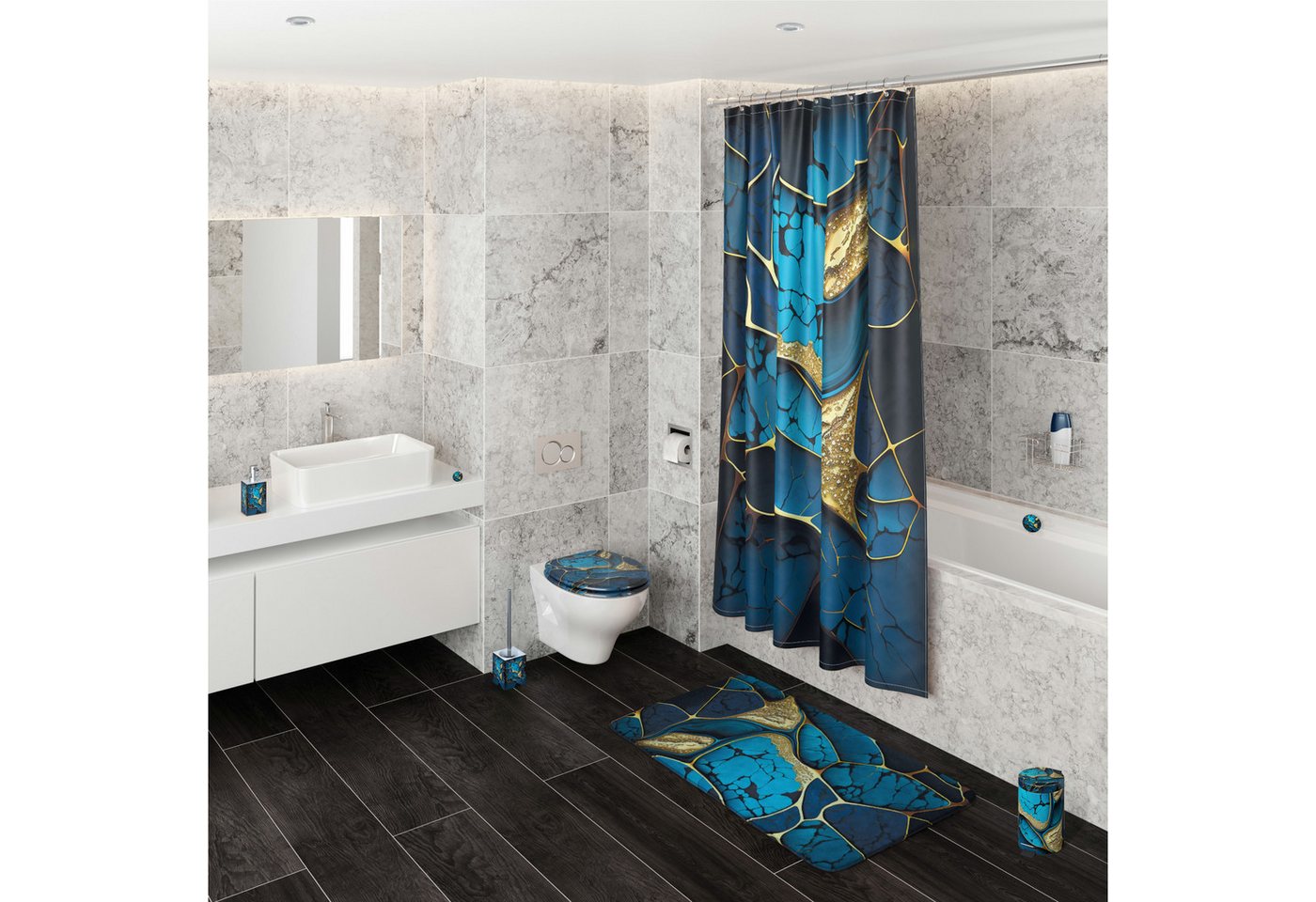 Sanilo Duschvorhang mit Motiv, viele schöne Duschvorhänge zur Auswahl, Breite 180 cm, 100% wasserdicht, Anti-Schimmel-Effekt, hochwertige Qualität – Bild 3 von 5