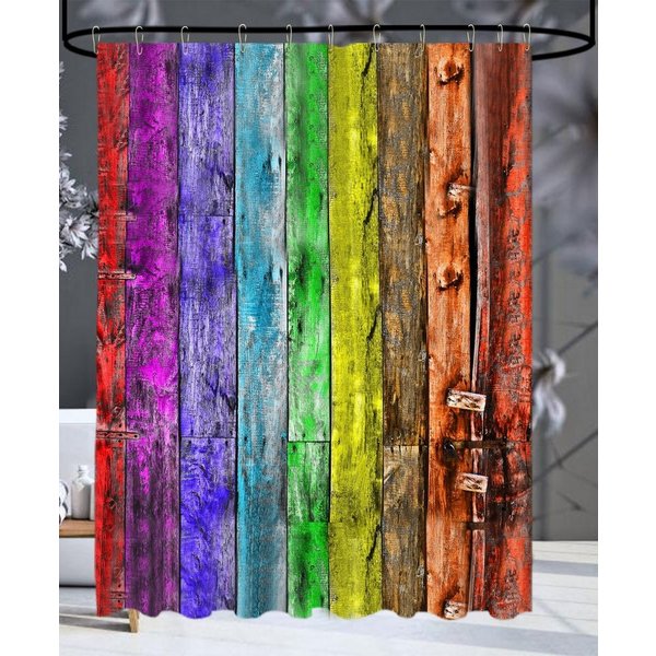 Sanilo Duschvorhang Rainbow 180 x 200 cm, 100% wasserdicht, Anti-Schimmel-Effekt, hochwertige Qualität
