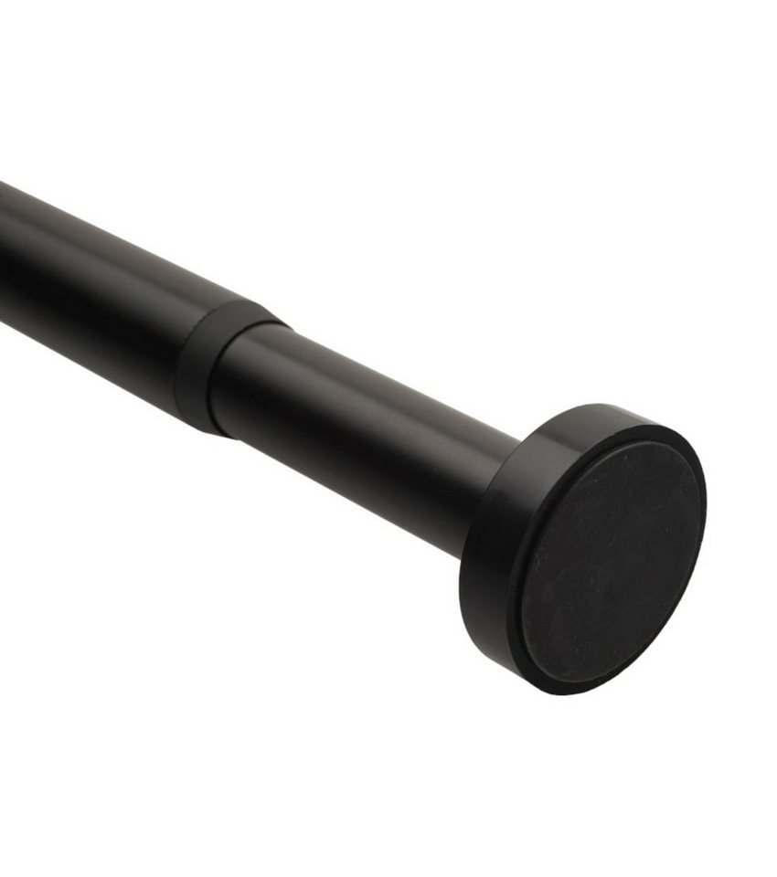 Sanilo Duschvorhangstange 90 - 160 cm oder 120 - 220 cm in schwarz, gold, weiß, chrom, Ø 28 mm, ausziehbar, Klemmstange, geklemmt, Aluminium, einfache Montage o – Bild 3 von 5