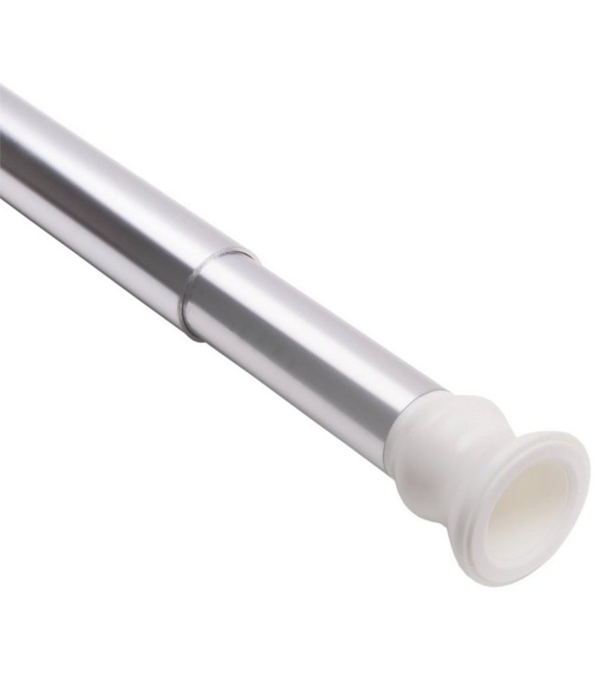 Sanilo Duschvorhangstange 90 - 160 cm oder 120 - 220 cm in schwarz, gold, weiß, chrom, Ø 28 mm, ausziehbar, Klemmstange, geklemmt, Aluminium, einfache Montage o – Bild 3 von 5