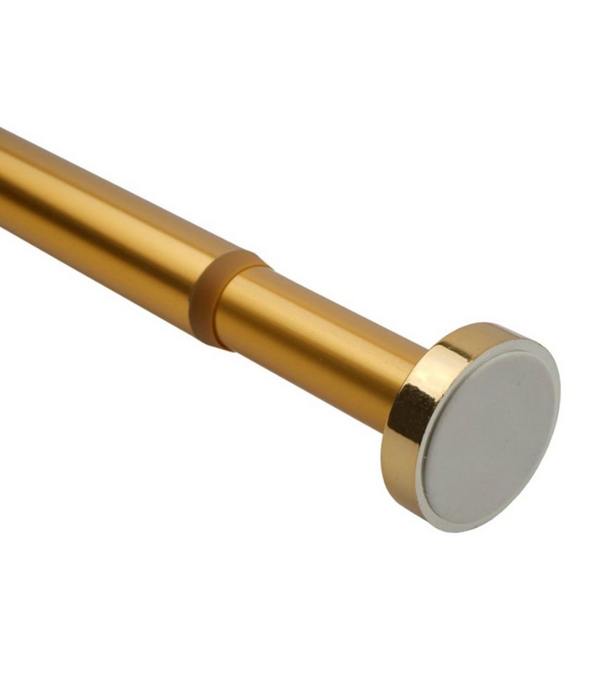 Sanilo Duschvorhangstange 90 - 160 cm oder 120 - 220 cm in schwarz, gold, weiß, chrom, Ø 28 mm, ausziehbar, Klemmstange, geklemmt, Aluminium, einfache Montage o – Bild 3 von 5