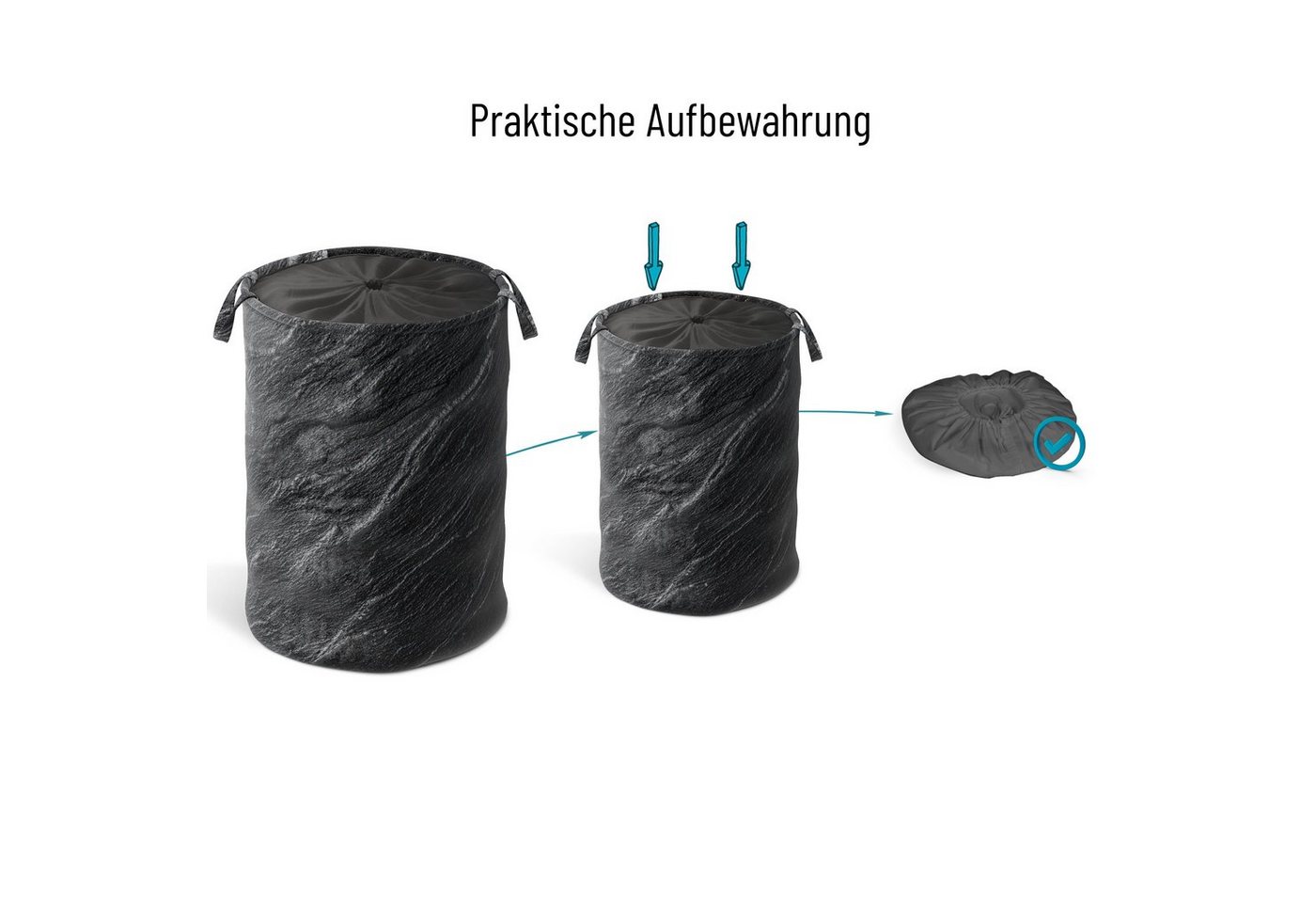 Sanilo Wäschekorb mit Motiv, viele schöne Wäschesammler zur Auswahl, Wäschesack mit Sichtschutz, 60 Liter, faltbar, kräftige Farben – Bild 5 von 5