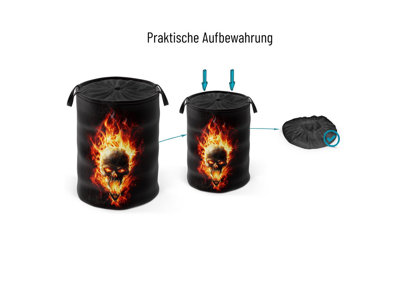 Sanilo Wäschekorb mit Motiv, viele schöne Wäschesammler zur Auswahl, Wäschesack mit Sichtschutz, 60 Liter, faltbar, kräftige Farben – Bild 5 von 5