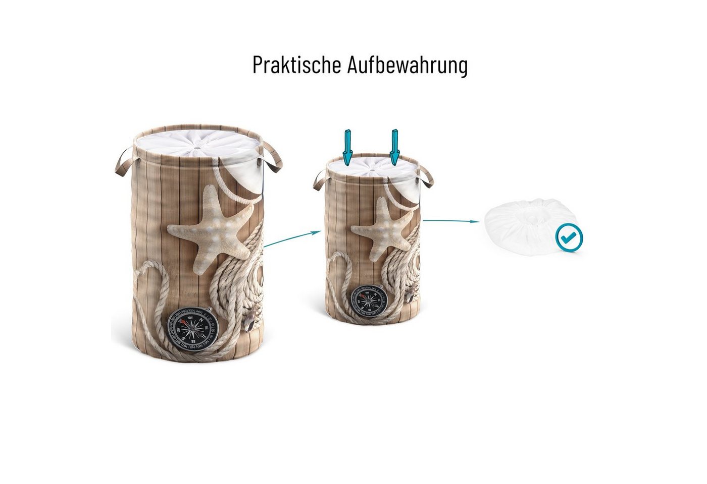 Sanilo Wäschekorb mit Motiv, viele schöne Wäschesammler zur Auswahl, Wäschesack mit Sichtschutz, 60 Liter, faltbar, kräftige Farben – Bild 5 von 5