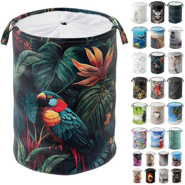 Sanilo Wäschekorb mit Motiv, viele schöne Wäschesammler zur Auswahl, Wäschesack mit Sichtschutz, 60 Liter, faltbar, kräftige Farben