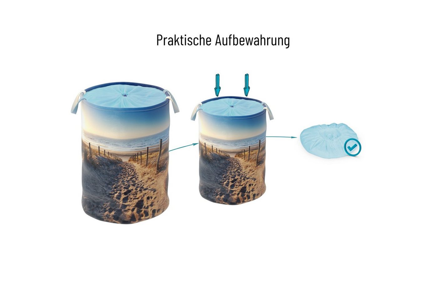 Sanilo Wäschekorb mit Motiv, viele schöne Wäschesammler zur Auswahl, Wäschesack mit Sichtschutz, 60 Liter, faltbar, kräftige Farben – Bild 4 von 5