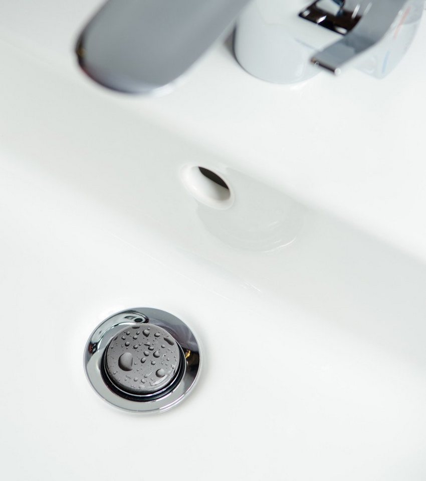 Sanilo Waschbeckenstöpsel Dewdrop, Ø 4.0 cm, hochwertig, universell, mit Motiv, 100% wasserdicht – Bild 3 von 3