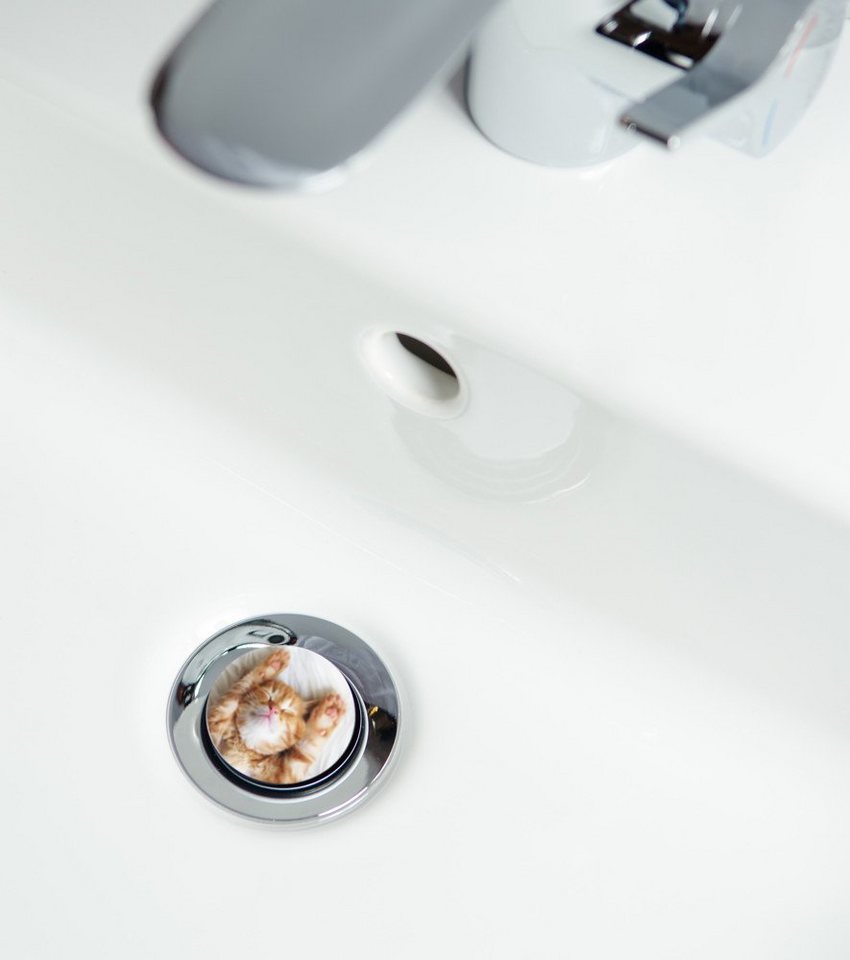 Sanilo Waschbeckenstöpsel Lilly, Ø 4.0 cm, hochwertig, universell, mit Motiv, 100% wasserdicht – Bild 3 von 4