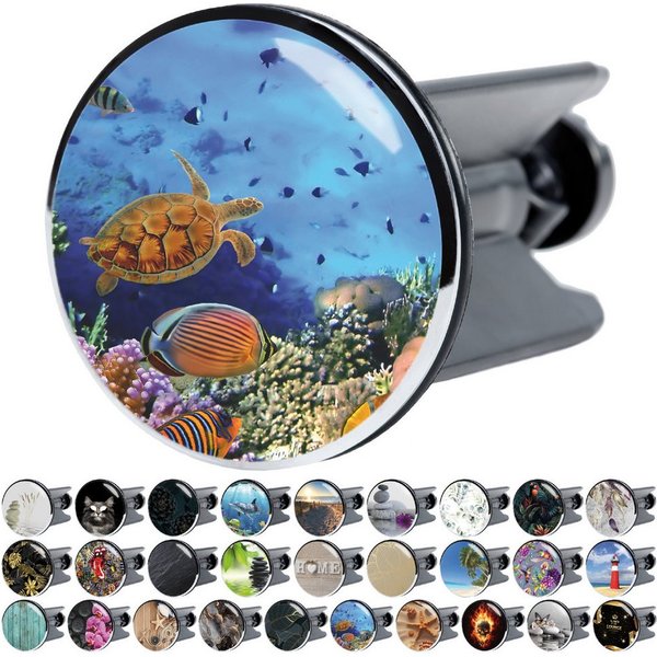Sanilo Waschbeckenstöpsel mit Motiv, viele schöne Abflussstöpsel zur Auswahl, Ø 4 cm, hochwertig, universell, 100% wasserdicht