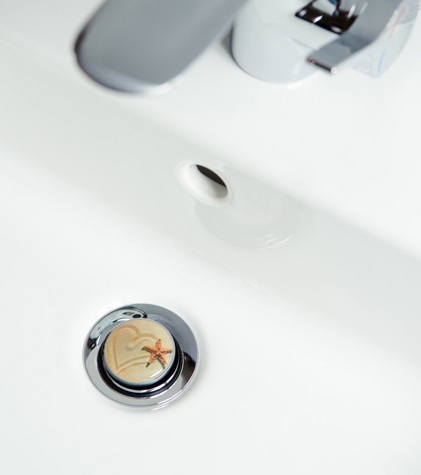 Sanilo Waschbeckenstöpsel Sandy, Ø 4.0 cm, hochwertig, universell, mit Motiv, 100% wasserdicht – Bild 3 von 3