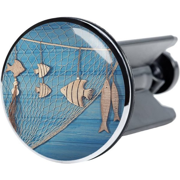 Sanilo Waschbeckenstöpsel Seefahrt, Ø 4.0 cm, hochwertig, universell, mit Motiv, 100% wasserdicht