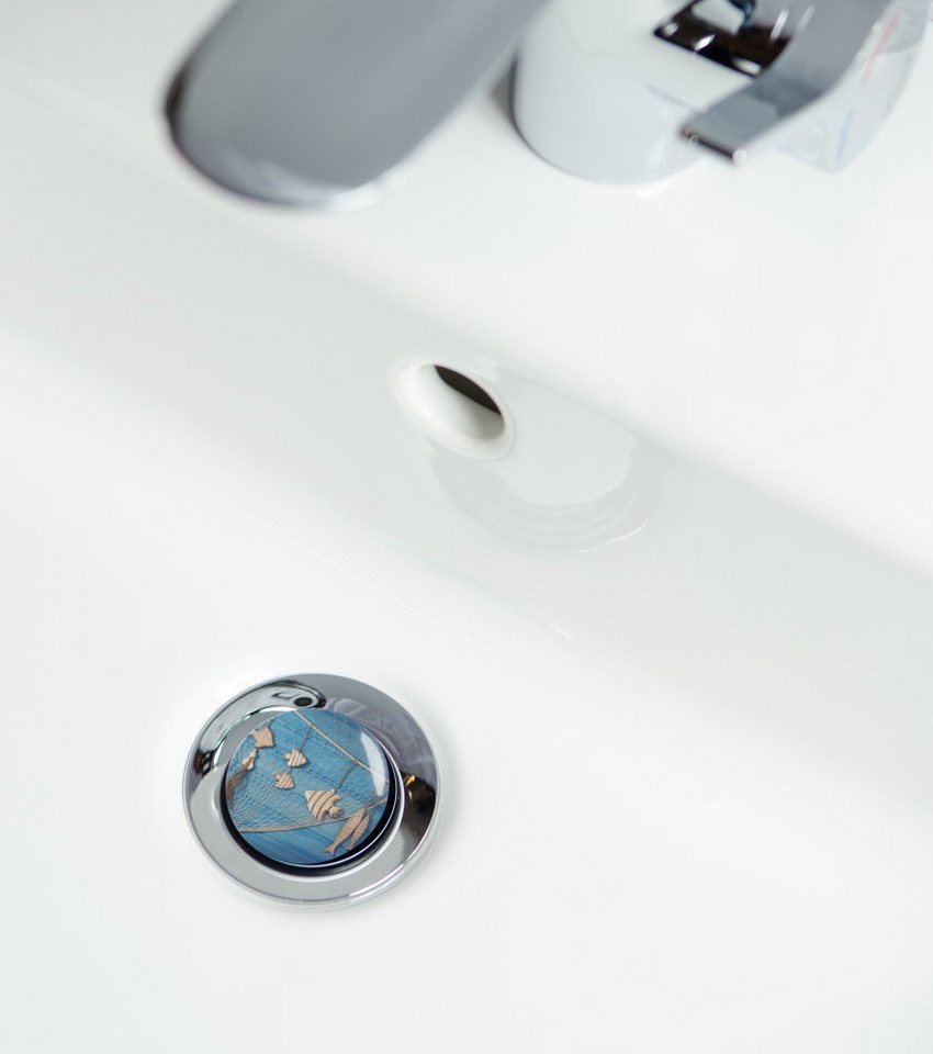Sanilo Waschbeckenstöpsel Seefahrt, Ø 4.0 cm, hochwertig, universell, mit Motiv, 100% wasserdicht – Bild 3 von 4