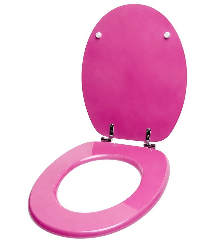 Sanilo WC-Sitz Glitzer Pink, universell, leichte Montage, hochwertig & modern – Bild 3 von 5