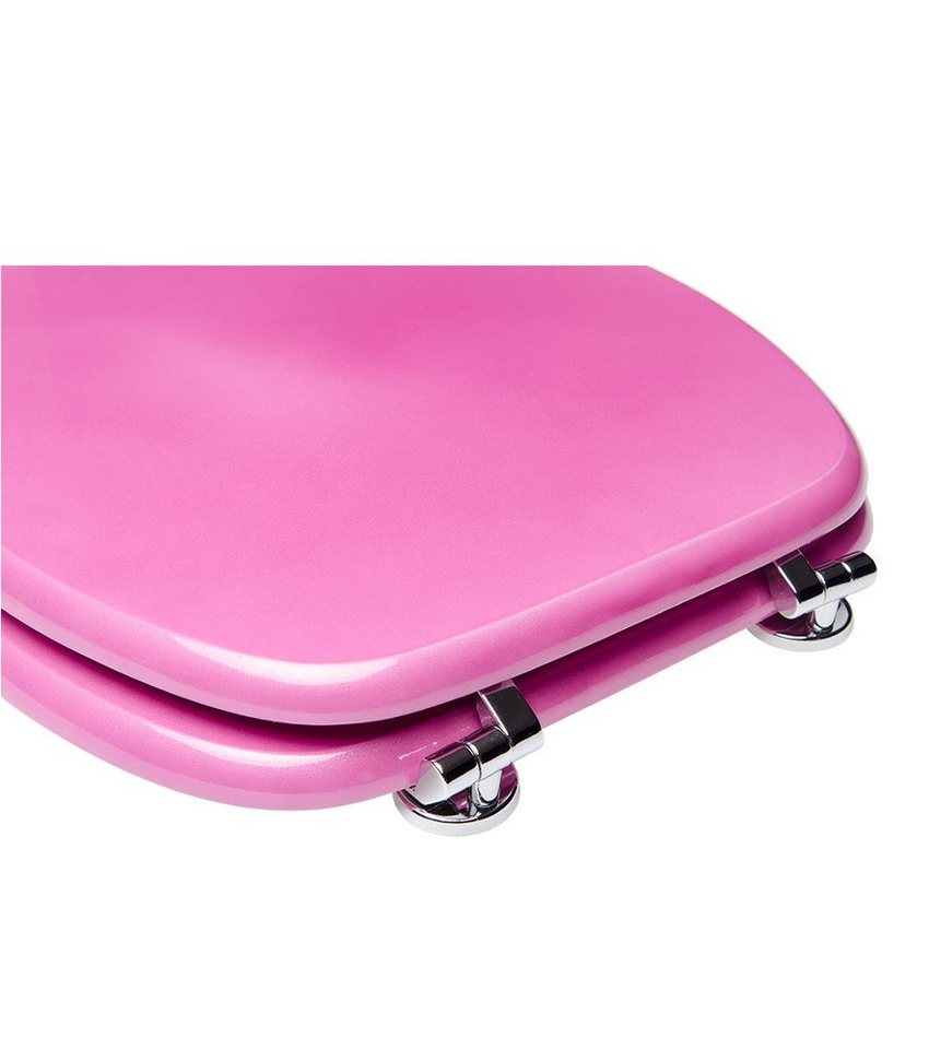Sanilo WC-Sitz Glitzer Pink, universell, leichte Montage, hochwertig & modern – Bild 5 von 5