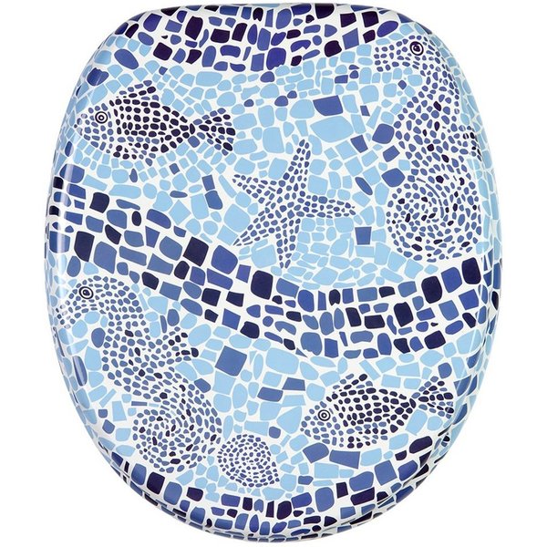 Sanilo WC-Sitz Mosaic World, universell, leichte Montage, hochwertig & modern