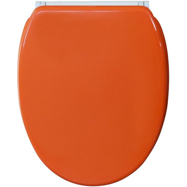 Sanilo WC-Sitz Orange mit Absenkautomatik & Quick Release, Premium Toilettendeckel, abnehmbar, leichte Montage von oben