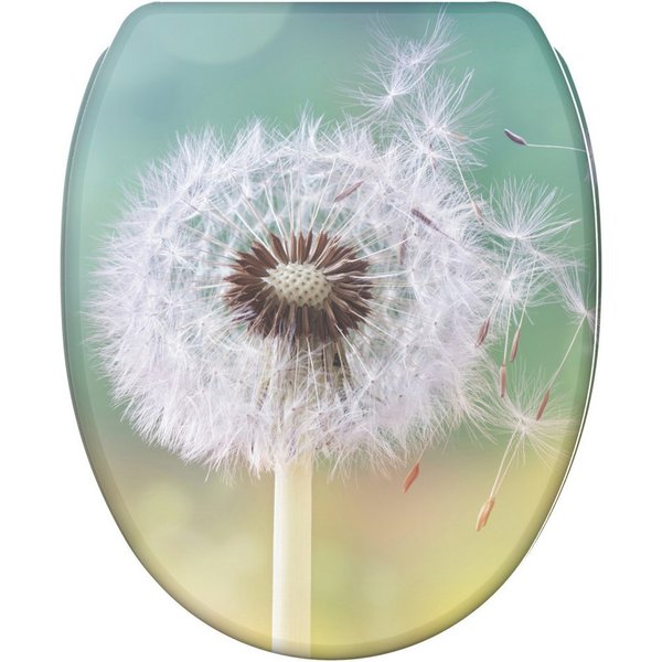 Sanilo WC-Sitz Pusteblume mit Absenkautomatik & Quick Release, Premium Toilettendeckel, abnehmbar, leichte Montage von oben
