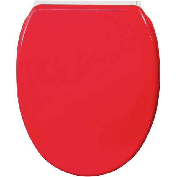 Sanilo WC-Sitz Rot mit Absenkautomatik & Quick Release, Premium Toilettendeckel, abnehmbar, leichte Montage von oben