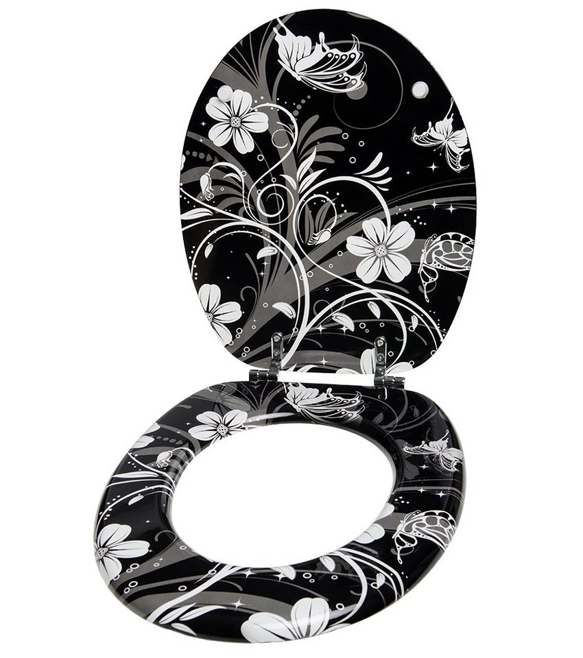 Sanilo WC-Sitz White Flower, universell, leichte Montage, hochwertig & modern – Bild 3 von 5