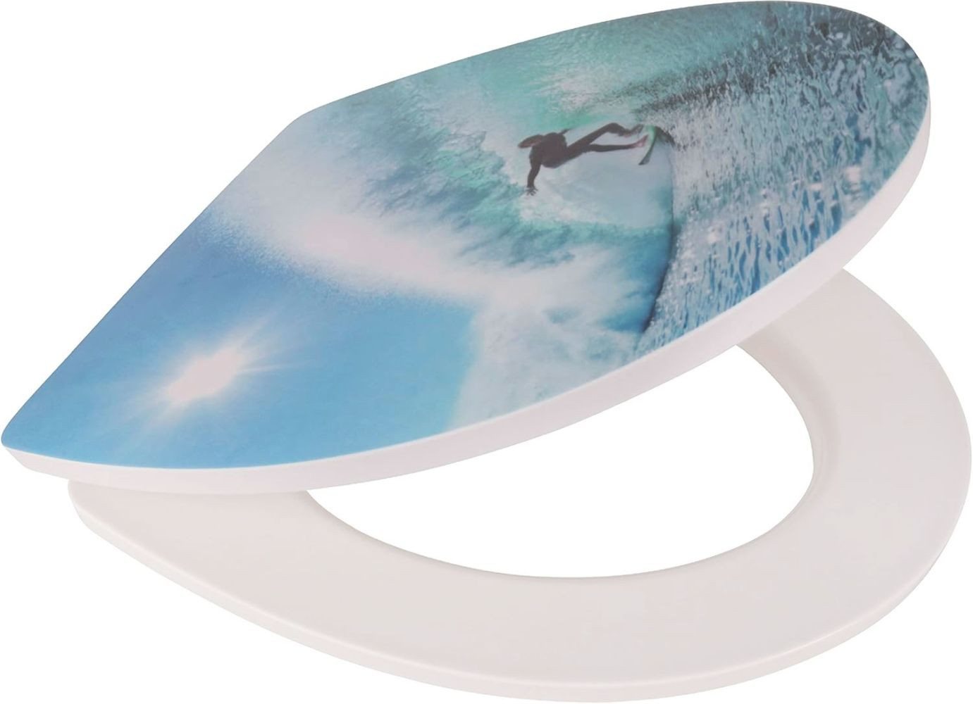 SANITOP WINGENROTH WC-Sitz SURFPROFI, mit Absenkautomatik, Toilettendeckel, WC-Brille, Duroplast – Bild 2 von 5