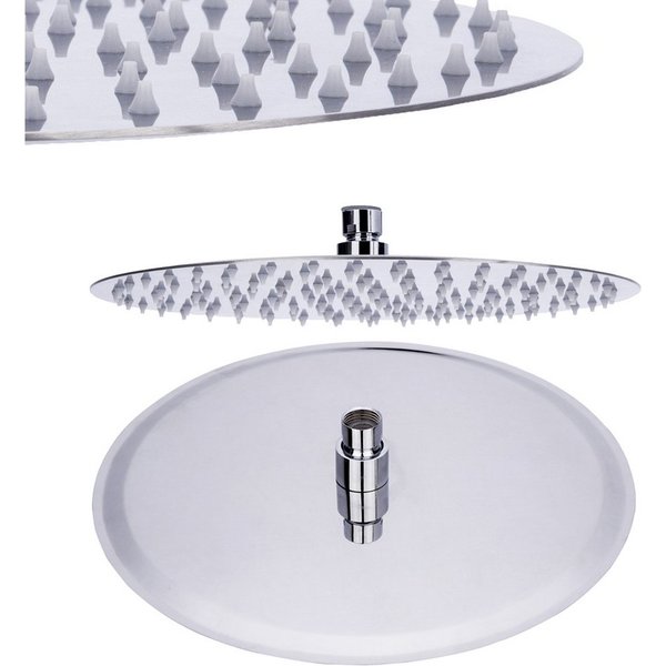 Sanlingo Regenduschkopf Edelstahl Poliert Regenschauer Regenbrause Duschkopf Brausekopf Ø20 cm