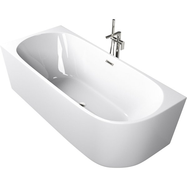 Sanotechnik Badewanne SOLVA, 180cm, Acryl Badewanne links