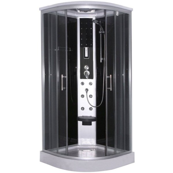 Sanotechnik Komplettdusche Milano, BxT: 90x90 cm, Sicherheitsglas, 1-tlg., Viertelkreisdusche