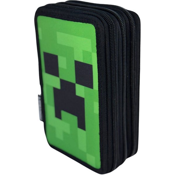SANRIO Federmäppchen Minecraft Face Federmäppchen, dreifach