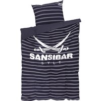 SANSIBAR Bettwäsche Perkal Normalgröße (Blau)