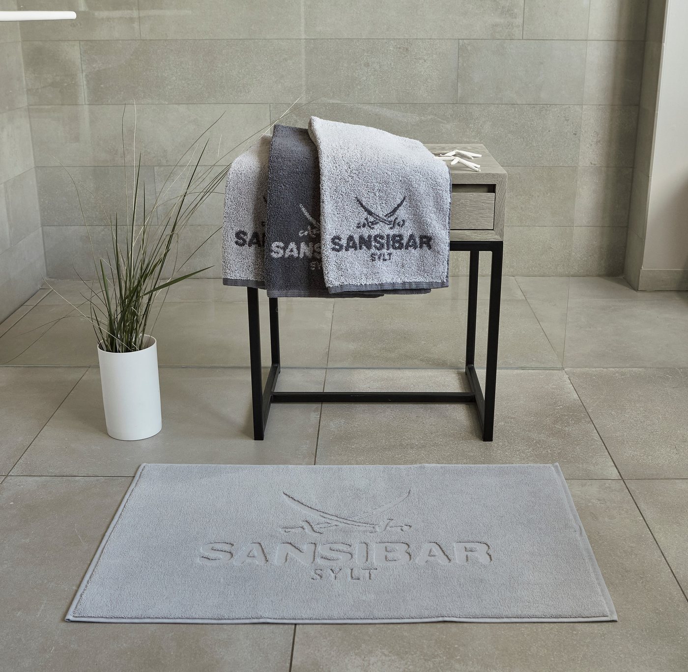 Sansibar Sylt Duschmatte Badvorleger, Duschvorleger, Badematte 50x80 cm, Hochtiefprägung, strapazierfähig, fußbodenheizungsgeeignet, Rückseite hat keine rutschh – Bild 3 von 4