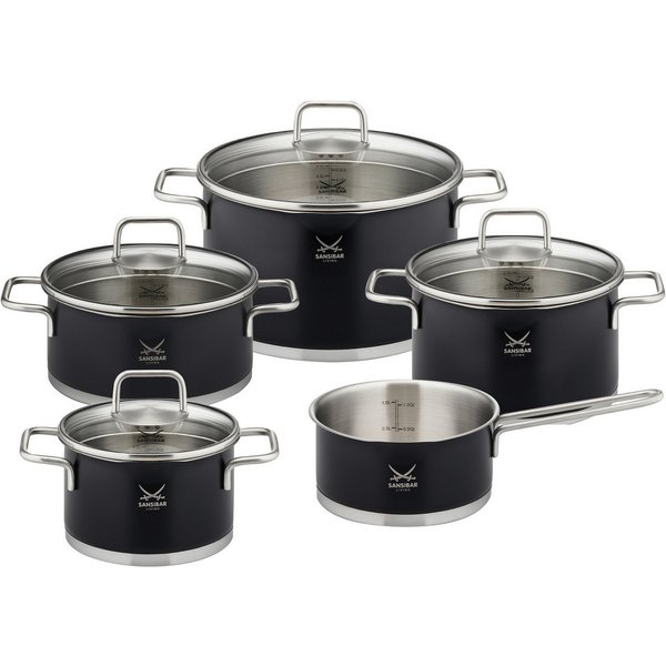 Sansibar Sylt Topf-Set Kochtopf-Set SANSIBAR TORLAND LBH 51x26,50x30,50 cm schwarz